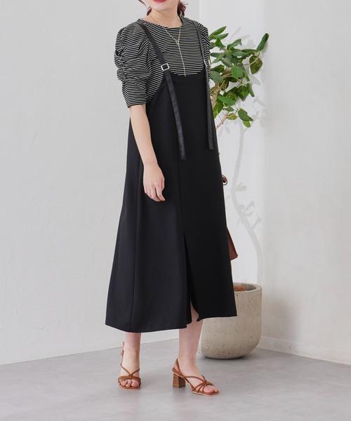 prose verse（プロズヴェール）の「パワショルリブボーダーカットソー（Tシャツ/カットソー・レディース・ブラック/アイボリー/イエロー/グリーン・MEDIUM）」の15枚目の写真