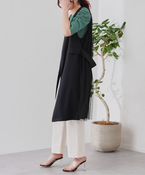 prose verse（プロズヴェール）の「パワショルリブボーダーカットソー（Tシャツ/カットソー・レディース・ブラック/アイボリー/イエロー/グリーン・MEDIUM）」の19枚目の写真