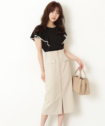 PROPORTION BODY DRESSING | フロントファスナーステッチタイト / 1212120411(スカート)