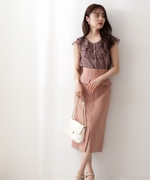 PROPORTION BODY DRESSING | フロントファスナーステッチタイト / 1212120411(スカート)