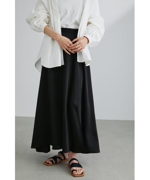 STYLEMIXER（スタイルミキサー）の「スリットサテンナロースカート（スカート・レディース・ブラック/ライトグリーン/オレンジ・SMALL/X-SMALL/MEDIUM）」の5枚目の写真