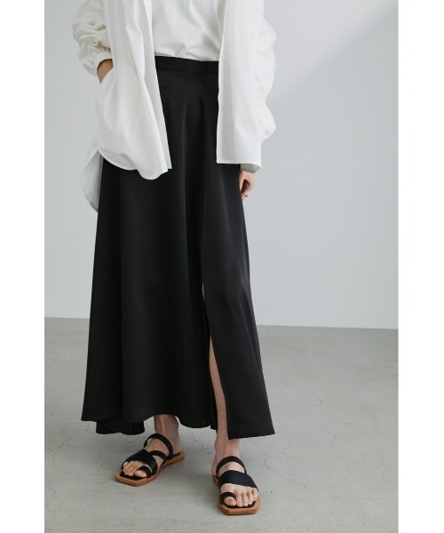 STYLEMIXER（スタイルミキサー）の「スリットサテンナロースカート（スカート・レディース・ブラック/ライトグリーン/オレンジ・SMALL/X-SMALL/MEDIUM）」の7枚目の写真