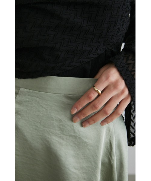 STYLEMIXER（スタイルミキサー）の「スリットサテンナロースカート（スカート・レディース・ブラック/ライトグリーン/オレンジ・SMALL/X-SMALL/MEDIUM）」の16枚目の写真