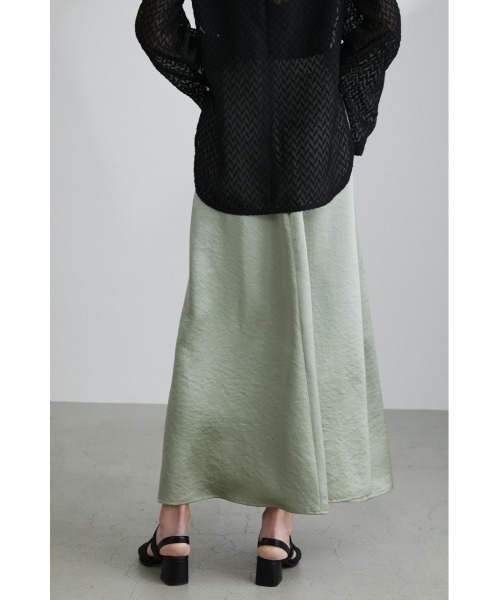 STYLEMIXER（スタイルミキサー）の「スリットサテンナロースカート（スカート・レディース・ブラック/ライトグリーン/オレンジ・SMALL/X-SMALL/MEDIUM）」の17枚目の写真