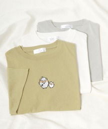 sanrio（サンリオ）の「ナガノ×サンリオキャラクターズコラボ ワンポイント刺繍Tシャツ（Tシャツ/カットソー）」