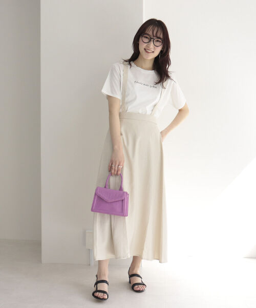 fredy emue（フレディエミュ）の「シルケットちびロゴTシャツ（Tシャツ/カットソー・レディース・オフホワイト/チャコールグレー・38）」の14枚目の写真