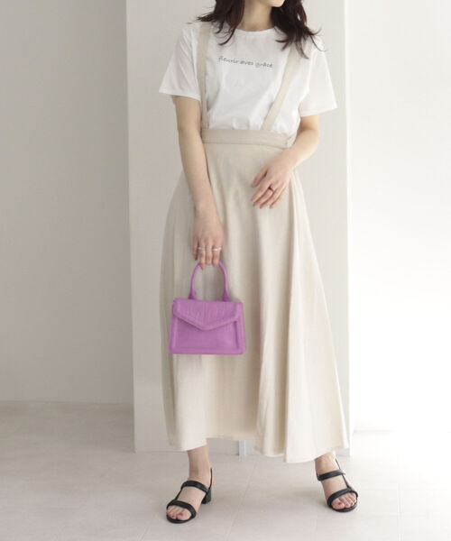 fredy emue（フレディエミュ）の「シルケットちびロゴTシャツ（Tシャツ/カットソー・レディース・オフホワイト/チャコールグレー・38）」の13枚目の写真