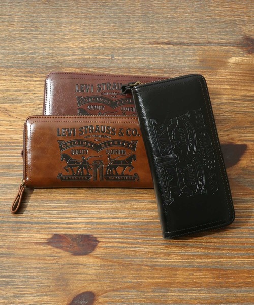 Levi's(リーバイス)の「Levi's/リーバイス TOW HORSE ラウンドファスナーロングウォレット 長財布(財布・メンズ・ブラック/ダークブラウン/ブラウン・FREE)」の6枚目の写真