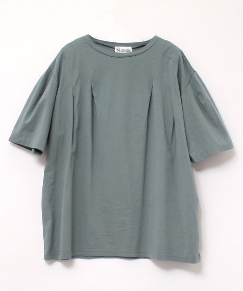 RNA-N(アールエヌエーエヌ)の「M1876 タックデザインプルオーバー(Tシャツ/カットソー・レディース・グリーン/スミクロ/ベージュ・MEDIUM)」の4枚目の写真