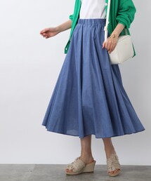 DRESKIP | コットンポリエステルボリュームギャザースカート(スカート)