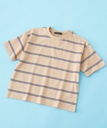 SHISKY（シスキー）の「SHISKY / シスキー ビックシルエット ボーダー クルーネック Tシャツ 半袖 キッズ（Tシャツ/カットソー・キッズ）」
