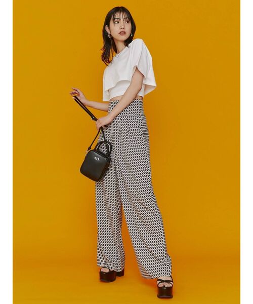 EMODA（エモダ）の「スーパーハイウエストワイドパンツ（その他パンツ・レディース・ブラック/ブルー/その他・SMALL/MEDIUM）」の11枚目の写真