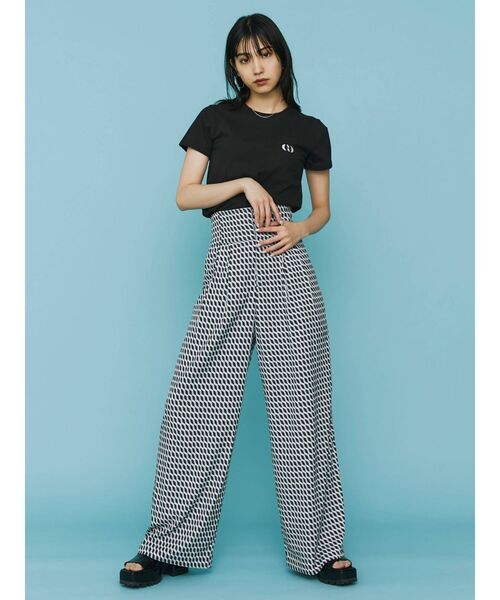 EMODA（エモダ）の「スーパーハイウエストワイドパンツ（その他パンツ・レディース・ブラック/ブルー/その他・SMALL/MEDIUM）」の12枚目の写真