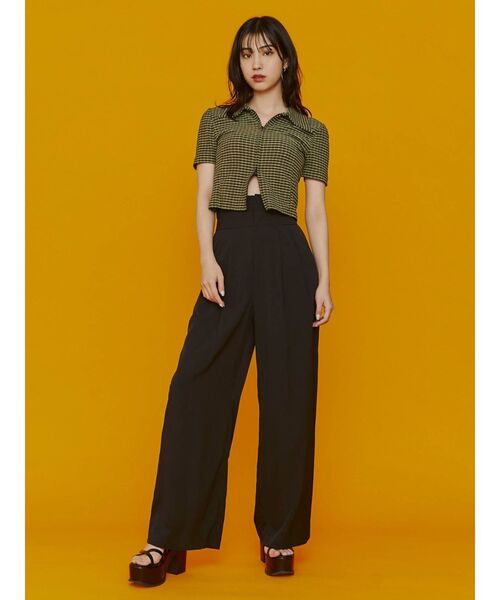 EMODA（エモダ）の「スーパーハイウエストワイドパンツ（その他パンツ・レディース・ブラック/ブルー/その他・SMALL/MEDIUM）」の19枚目の写真