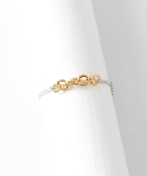 JUICY ROCK（ジューシーロック）の「CYCRO/GP(SV925)/SV925 3コンビチェーンブレスレット（ブレスレット・レディース・ゴールド・ONE SIZE）」の4枚目の写真