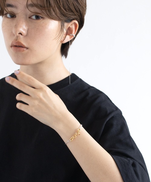 JUICY ROCK（ジューシーロック）の「CYCRO/GP(SV925)/SV925 3コンビチェーンブレスレット（ブレスレット・レディース・ゴールド・ONE SIZE）」の8枚目の写真