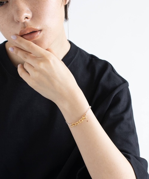 JUICY ROCK（ジューシーロック）の「CYCRO/GP(SV925)/SV925 3コンビチェーンブレスレット（ブレスレット・レディース・ゴールド・ONE SIZE）」の10枚目の写真