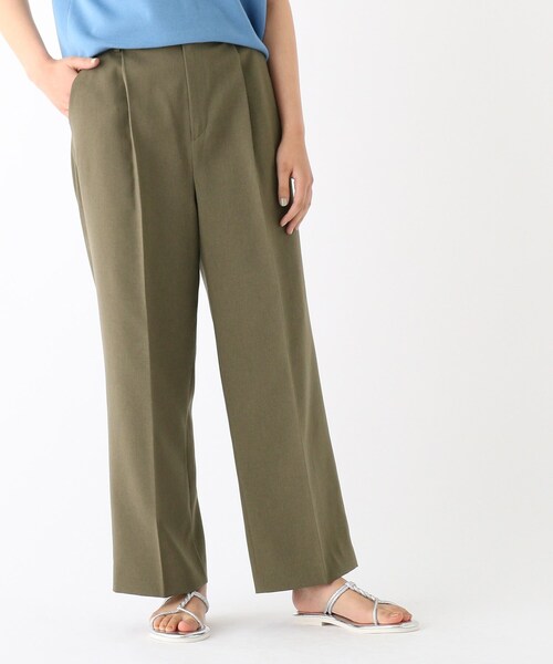 OPAQUE.CLIP（オペークドットクリップ）の「◆ドライトロピカル ストレートパンツ【WEB限定サイズ】（その他パンツ・レディース・ブラック/カーキ・42/38/36/40）」の2枚目の写真