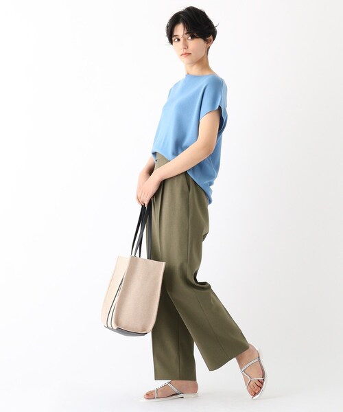 OPAQUE.CLIP（オペークドットクリップ）の「◆ドライトロピカル ストレートパンツ【WEB限定サイズ】（その他パンツ・レディース・ブラック/カーキ・42/38/36/40）」の11枚目の写真