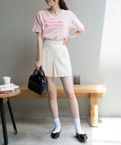セール】WEGO/リネンブレンドボックスプリーツキュロット