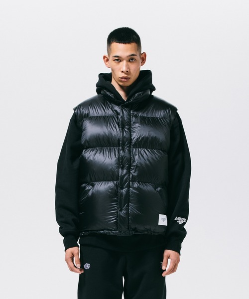 ROTTWEILER ロットワイラー ダウン ベスト ジャケット 黒 L 降谷 ROTTWEILER ロットワイラー ダウン ベスト ジャケット 黒 L 降谷