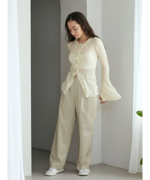 Ungrid（アングリッド）の「センタープレスルーズパンツ（スラックス・レディース・チャコールグレー/ベージュ/その他1・SMALL/MEDIUM）」の10枚目の写真