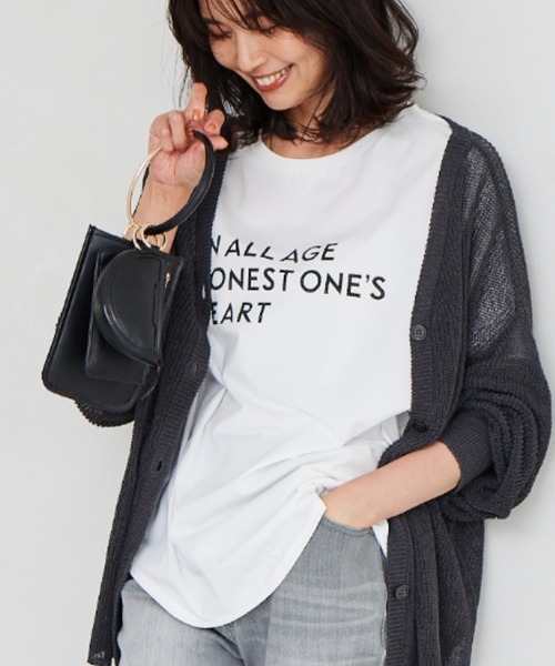 BARNYARDSTORM（バンヤードストーム）の「BARNYARDSTORM / ロゴプリントTシャツ（Tシャツ/カットソー・レディース・ブラック/ブルー・1/0）」の2枚目の写真