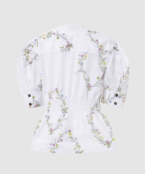 GANNI(ガニー)の「Printed Cotton Poplin(シャツ/ブラウス・レディース・ホワイト・36/34)」の2枚目の写真