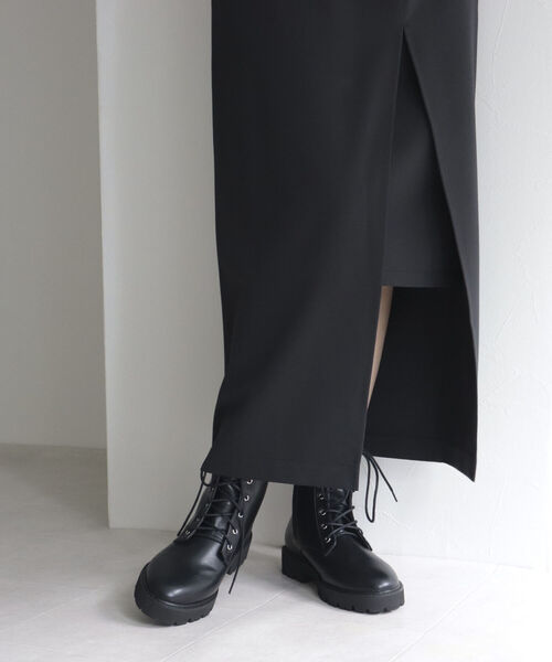 fredy emue（フレディエミュ）の「レイヤードナロースカート（スカート・レディース・ブラック/グレー・38/36）」の13枚目の写真