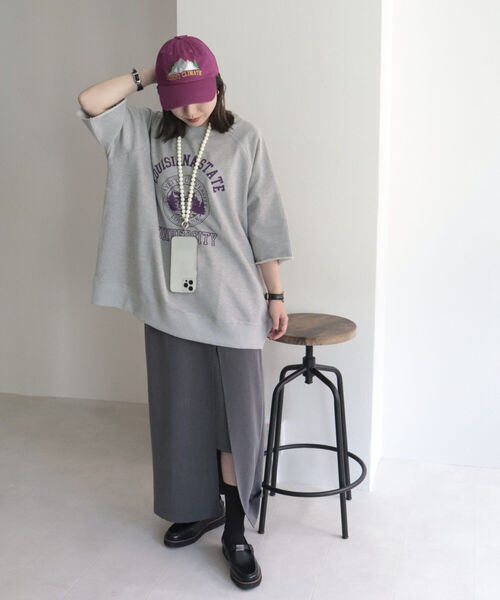 fredy emue（フレディエミュ）の「レイヤードナロースカート（スカート・レディース・ブラック/グレー・38/36）」の14枚目の写真