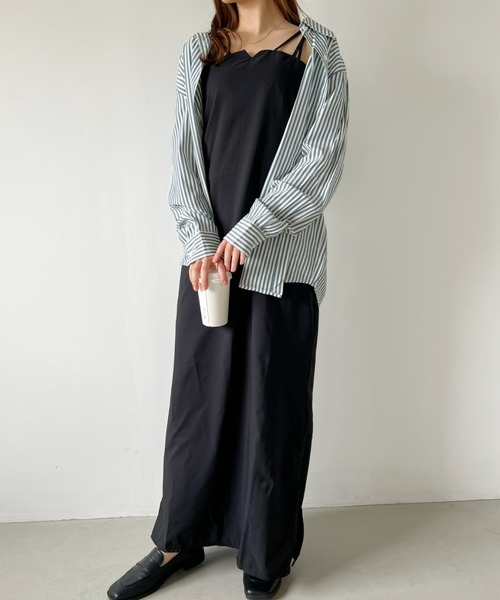 CLEA(クレア)の「ダブルストラップキャミワンピース(ワンピース・レディース・ブラック/ブラウン/グリーン/アイボリー・FREE)」の17枚目の写真