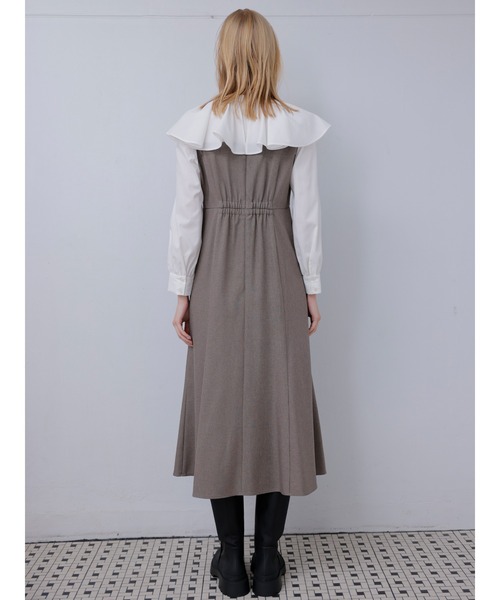 TONAL（トーナル）の「ツイードフリルドッキングワンピース  