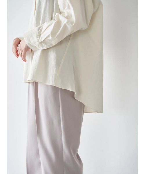 earth music&ecology（アースミュージックアンドエコロジー）の「スキッパーシャツ（シャツ/ブラウス・レディース・ブルー/アイボリー/ブラウン・FREE）」の18枚目の写真