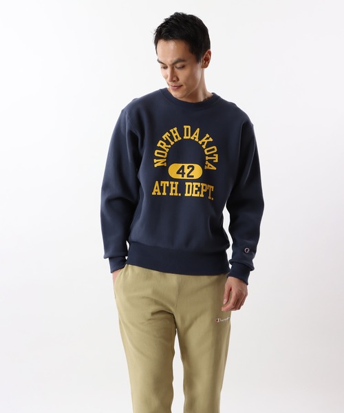Champion(チャンピオン)の「【Champion/チャンピオン】メンズ リバースウィーブ(R) クルーネックスウェットシャツ(スウェット・メンズ・ホワイト/シルバーグレー/レッド系その他4/ブラック/オートミール/ダークネイビー・LARGE/X-LARGE/SMALL/MEDIUM)」の5枚目の写真