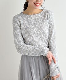 ぽこぽこフラワーレースカットソー