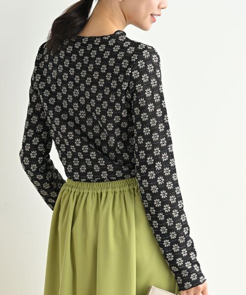 rps（アールピーエス）の「ぽこぽこフラワーレースカットソー（Tシャツ/カットソー・レディース・オフホワイト/アイボリー/ブラック/ブラック系その他2/サックスブルー・フリー）」の17枚目の写真