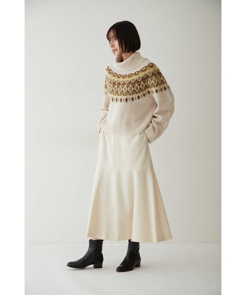 美品⭐︎human woman ウォッシャブルマーメイドスカート セール】◇ライトフラノウォッシャブルマーメイドスカート
