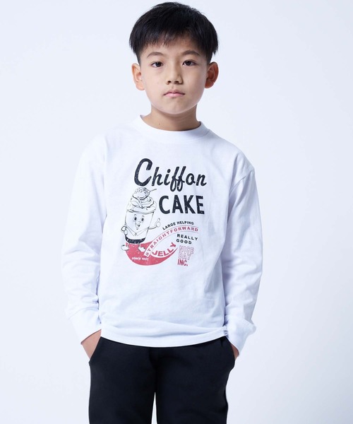 JUNKSOUL（ジャンクソウル）の「DEGRELATE / バリエーションロンT (M4)（Tシャツ/カットソー・キッズ・カーキ/オレンジ/ホワイト/グレー/パープル/ネイビー/ホワイト系その他2/ブラック・130/140/120/150/160）」の2枚目の写真