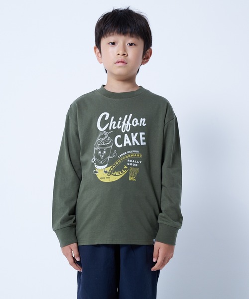 JUNKSOUL（ジャンクソウル）の「DEGRELATE / バリエーションロンT (M4)（Tシャツ/カットソー・キッズ・カーキ/オレンジ/ホワイト/グレー/パープル/ネイビー/ホワイト系その他2/ブラック・130/140/120/150/160）」の6枚目の写真