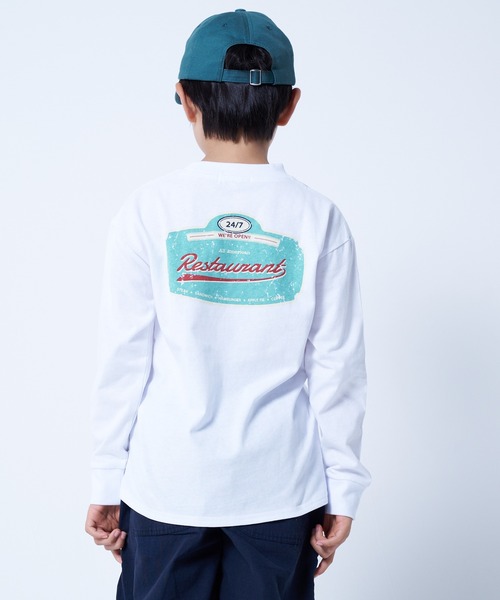 JUNKSOUL（ジャンクソウル）の「DEGRELATE / バリエーションロンT (M4)（Tシャツ/カットソー・キッズ・カーキ/オレンジ/ホワイト/グレー/パープル/ネイビー/ホワイト系その他2/ブラック・130/140/120/150/160）」の3枚目の写真