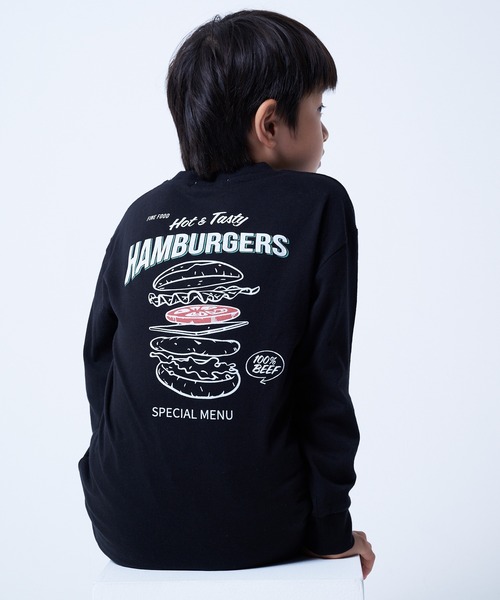 JUNKSOUL（ジャンクソウル）の「DEGRELATE / バリエーションロンT (M4)（Tシャツ/カットソー・キッズ・カーキ/オレンジ/ホワイト/グレー/パープル/ネイビー/ホワイト系その他2/ブラック・130/140/120/150/160）」の4枚目の写真