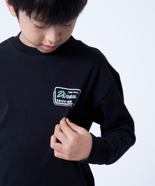 JUNKSOUL（ジャンクソウル）の「DEGRELATE / バリエーションロンT (M4)（Tシャツ/カットソー・キッズ・カーキ/オレンジ/ホワイト/グレー/パープル/ネイビー/ホワイト系その他2/ブラック・130/140/120/150/160）」の16枚目の写真
