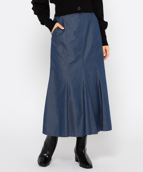 MISCH MASCH（ミッシュマッシュ）の「デニムマーメイドスカート（デニムスカート・レディース・ネイビー/ブルー・SMALL/MEDIUM）」の2枚目の写真