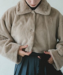 VANNIE U（ヴァニーユー）の「スタンドネックファージャケット（ムートンコート）」