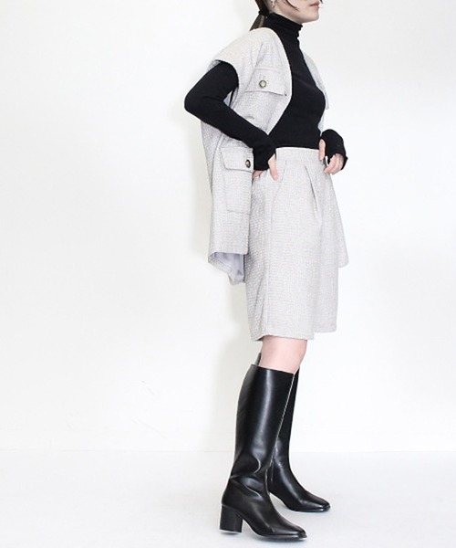 STYLEBLOCK（スタイルブロック）の「ツイードハーフパンツ（その他パンツ・レディース・ライトグレー/ブラック/ベージュ・M）」の6枚目の写真