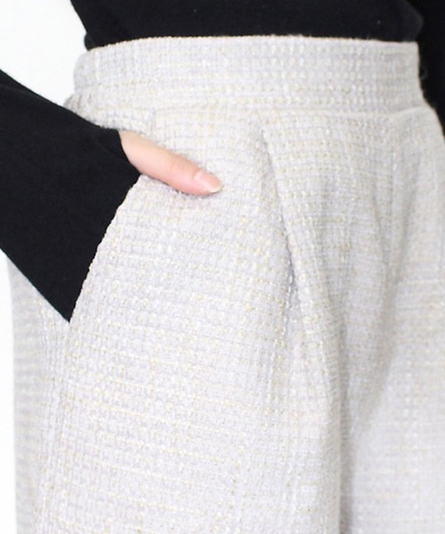 STYLEBLOCK（スタイルブロック）の「ツイードハーフパンツ（その他パンツ・レディース・ライトグレー/ブラック/ベージュ・M）」の8枚目の写真