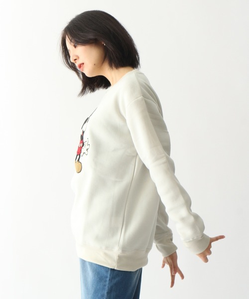 ルシファー　ディズニー　裏起毛　レディース　トレーナー　サガラ刺繍　猫　L ディズニー シンデレラ ルシファー ねこ サガラ 刺繍 長袖 t