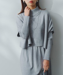 Chez toi | ケーププルオーバー×リブワンピースニットアップ(ワンピース)