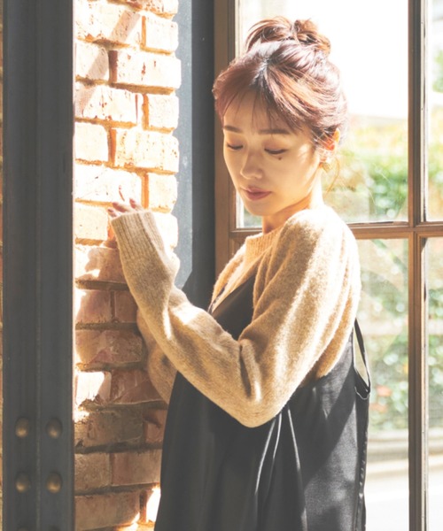 N WITH.（エヌウィズ）の「パフスリーブニット（ニット/セーター・レディース・ベージュ/レッド/ブラック・F）」の10枚目の写真