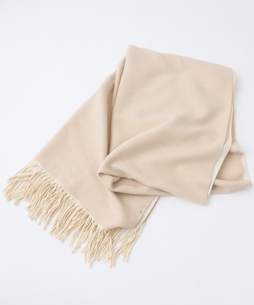 COLONY 2139（コロニートゥーワンスリーナイン）の「カシミアタッチストール（ストール/ショール・メンズ・オフホワイト/ブラック/ライトグレー/キャメル・FREE）」の10枚目の写真